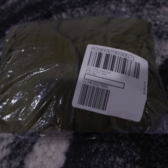 NWOT Truth + Style Cropped Matte Jersey Zip Front Jacket Sz XS Olive Green - Picture 7 of 8